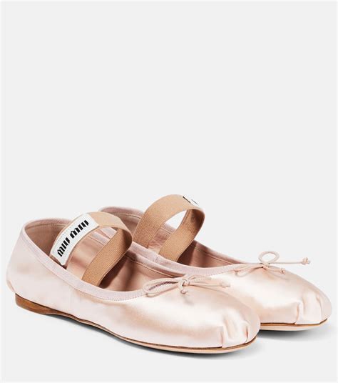 miu miu pink ballet heels|Miu Miu Ballet Flats .